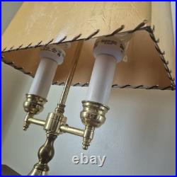 French Art Deco Lamp Includes Shade Yellow Vintage