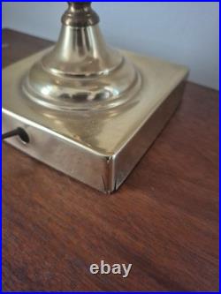 French Art Deco Lamp Includes Shade Yellow Vintage