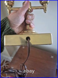 French Art Deco Lamp Includes Shade Yellow Vintage