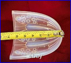 French Art Deco Opaline Glass Chandelier Sconce Shade By G. Leleu #1