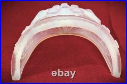 French Art Deco Opaline Glass Chandelier Sconce Shade By G. Leleu #1