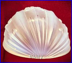 French Art Deco Opaline Glass Chandelier Sconce Shade By G. Leleu #1