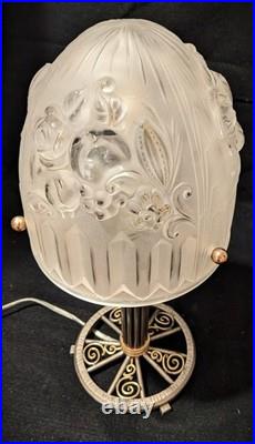 French Art Deco Table Lamp Signed Gilles