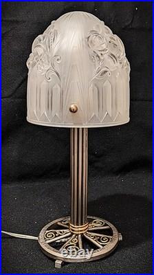 French Art Deco Table Lamp Signed Gilles