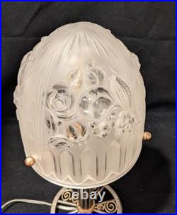 French Art Deco Table Lamp Signed Gilles