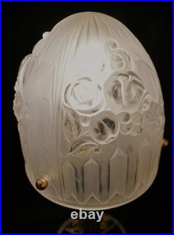 French Art Deco Table Lamp Signed Gilles