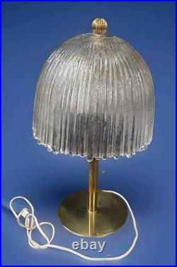 French Art Deco Tulip Table Lamp. Vintage Art Nouveau Table Lamp Works Great