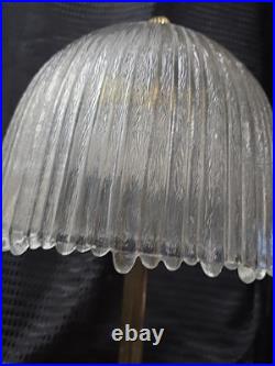French Art Deco Tulip Table Lamp. Vintage Art Nouveau Table Lamp Works Great