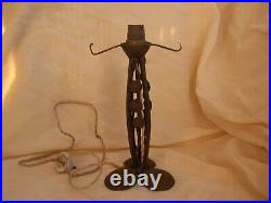 French Art Deco Wrought Iron Lamp Foot