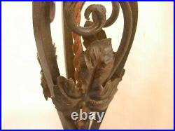French Art Deco Wrought Iron Lamp Foot, Art Nouveau