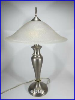 French Art Deco syle metal & glass table lamp # 521