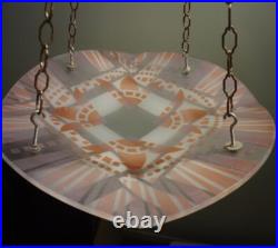 French antique Art Deco Painted Ceiling Lamp