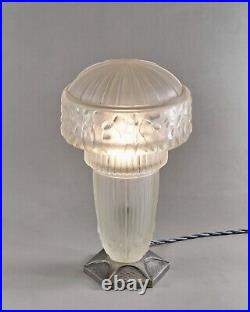 GEORGES LELEU FRENCH 1930 ART DECO TABLE LAMP. Hanots 1925 muller daum era