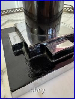 Genuine 1930s Machine Age / Art Deco Chrome And Lacquered Paint Desk Lamp