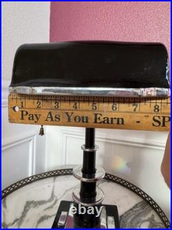 Genuine 1930s Machine Age / Art Deco Chrome And Lacquered Paint Desk Lamp