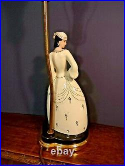 Genuine Antique Austrian Goldscheider Lorenzl Style Porcelain Art Deco lamp