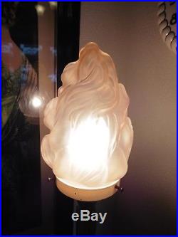 Genuine Period Piece Art Deco Glass Flame Lamp Shade