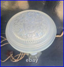 Georges Leleu/jehel Rare Night Light Opalescent Glass Art Deco 1931 Ht. 27cm