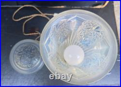 Georges Leleu/jehel Rare Night Light Opalescent Glass Art Deco 1931 Ht. 27cm