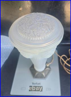 Georges Leleu/jehel Rare Night Light Opalescent Glass Art Deco 1931 Ht. 27cm