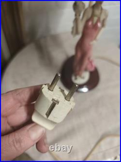 Giuseppe Armani Figurative Art Deco Lamp Woman 1930s Fringe Shade
