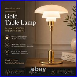 Gold Art Deco Table Lamp Bauhaus Modern Luxury Ambient Lighting