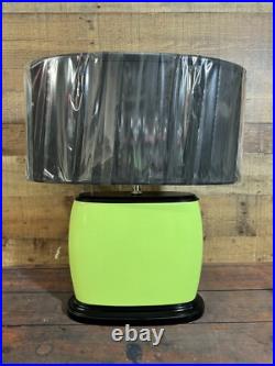 Gorgeous 21 Tall Art Deco Green Porcelain Table lamp Light