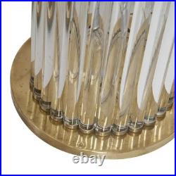 Grand Modern Art Deco Brass & Glass Rod Floor Lamps Timeless Elegance Lot