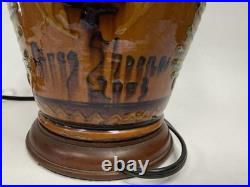 Greg Shooner Redware Pottery Jars Electric Table Lamp 24 Earthenware Signed B27