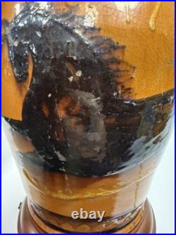 Greg Shooner Redware Pottery Jars Electric Table Lamp 24 Earthenware Signed B27