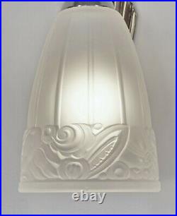 HANOTS PAIR OF 1930 FRENCH ART DECO WALL SCONCES lights lamp Verlys muller era