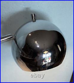 HEXTRA HX-T1644CA Eyeball Lamp Crome Heavy Marble Base Adjustable Art Deco