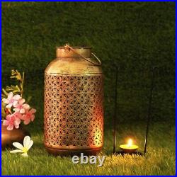 Handcrafted Iron and BrassIron Candle Diya Lantern Antique Finished