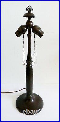 Handel vintage art deco lamp with reverse painted forest stream shade