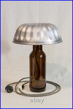 Handmade Upcycled vintage retro lamp, industrial, art deco desktop tabletop