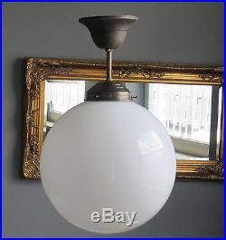 Hängelampe Deckenlampe Art Deco Jugendstil Bauhaus Opalglas Kugel Antik Lampe
