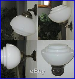 Hängelampe Wandlampe Deckenlampe Art Deco Jugendstil Bauhaus Glas Messing Antik