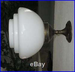 Hängelampe Wandlampe Deckenlampe Art Deco Jugendstil Bauhaus Glas Messing Antik