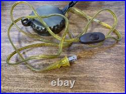 Hanging Glass Art Deco Grape Cluster Table Desk Lamp Arched Cast Metal Arm Vine