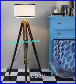 Hollywood Vintage Wooden Lamp Nautical Tripod Lamp Stand Home Decor Gift