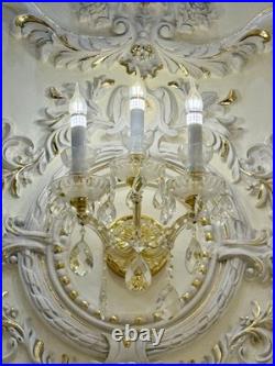 Home Design Modern Victorian Wall Sconce Brass & Glass Art Deco Lamp Fixture