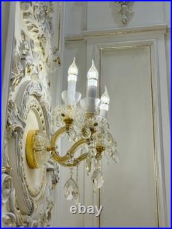 Home Design Modern Victorian Wall Sconce Brass & Glass Art Deco Lamp Fixture