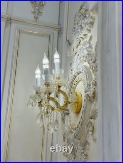 Home Design Modern Victorian Wall Sconce Brass & Glass Art Deco Lamp Fixture