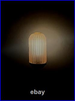 HouzeX Aka Houze Glass Co. Art Deco Coralex Pink Skyscraper Boudoir Lamp (19D)