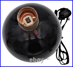 Houze Deco Jet Black Spherical Boudoir Lamp