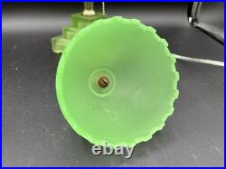 Houzex Art Deco Green Uranium Glass Egg Lamp