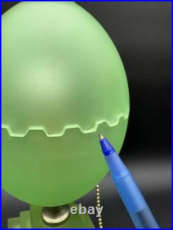 Houzex Art Deco Green Uranium Glass Egg Lamp