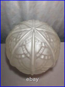 Huge art deco glass globe 1920 1930 for lamp chandelier sconce in excellent condition