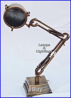 INDUSTRIAL 1930s French Articulated Desk Task TABLE LAMP Art Deco Antique Finish