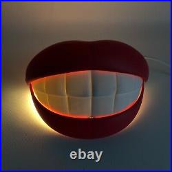 Ikea FLABB wall lamp, mouth, lips, teeth, smile shaped wall light, Art Deco, VTG